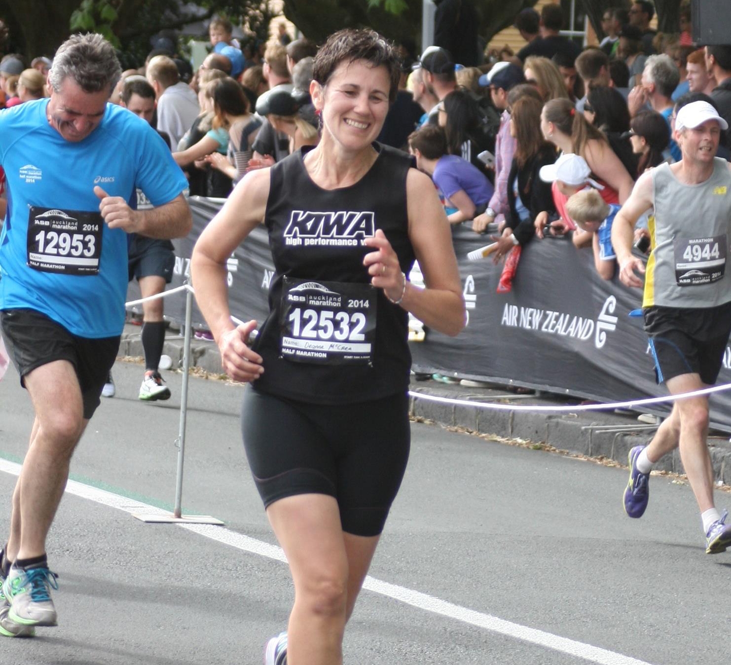 Dee Werder-McCrea running in the Auckland 1/2 Marathon 2014