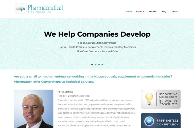 PharmaTech website design